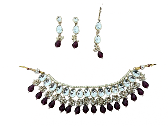 Amara Polki Pearl Necklace Set