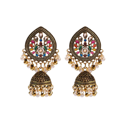 Meher Drop Pearl Jhumka Earrings