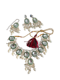 Mumtaz Polki Kundan Pearl Necklace Set