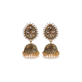 Noor Pearl Filigree Jhumka Earrings