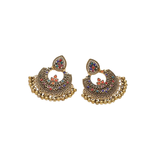 Rangriti Multicolour Chandbali Earrings