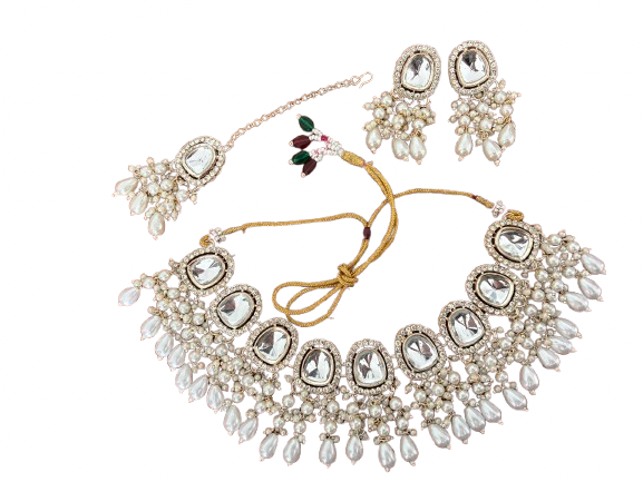 Shahi Polki Pearl Choker Set