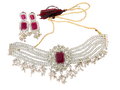 Tara Gemstone Pearl Choker Set